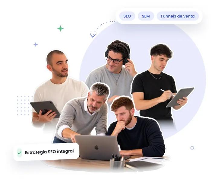 Consultores SEO de Orbitalia trabajando en una estrategia SEO integral